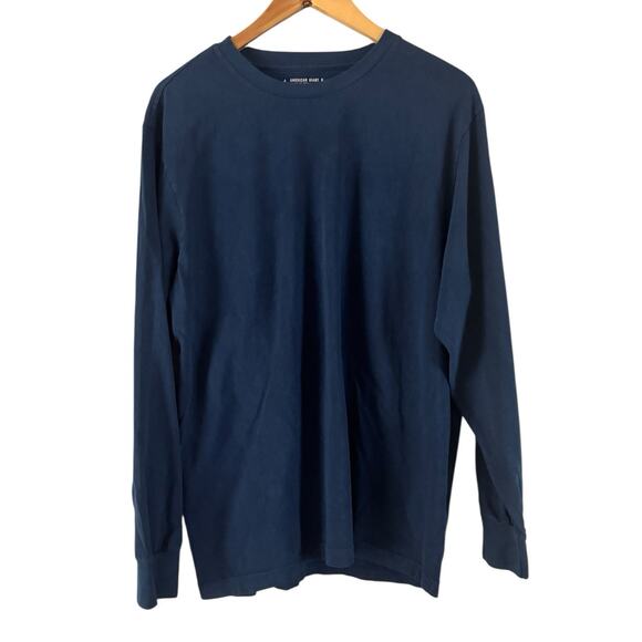 NWOT American Giant Men’s Vintage Crew Tee Navy Blue Long Sleeve Size Large - Picture 1 of 5